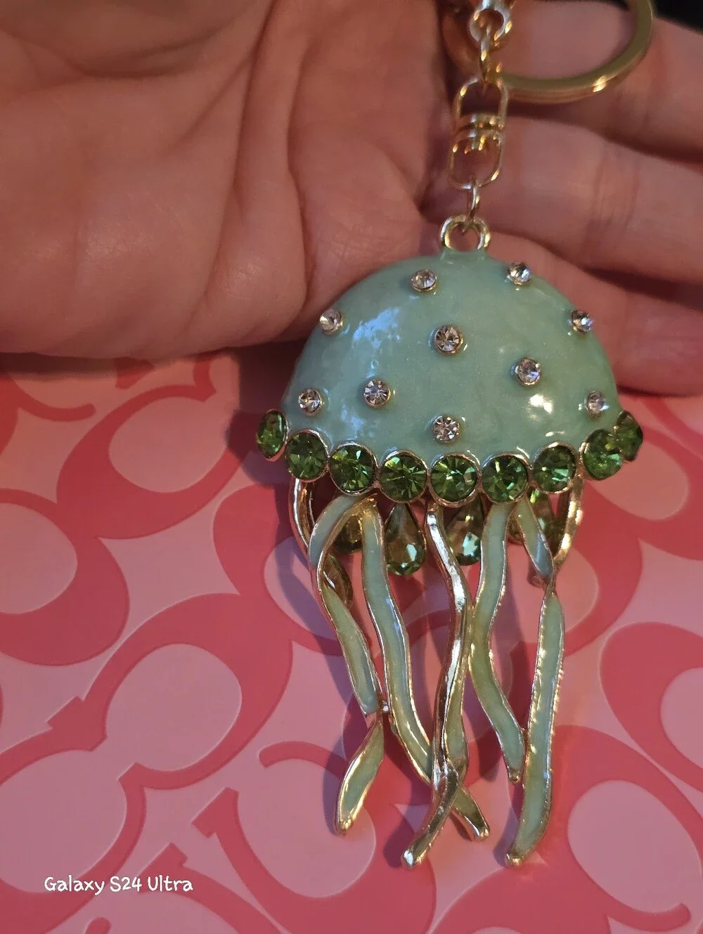Beautiful Jellyfish Bag Charm/ Keychain NEW